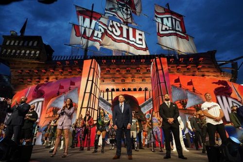 Vince McMahon addressed the crowd at WrestleMania 37 (Credit: WWE)