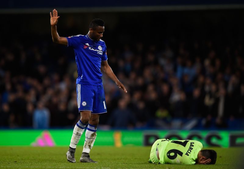 John Obi Mikel in action for Chelsea