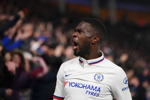 Fikayo Tomori celebrates after scoring for Chelsea