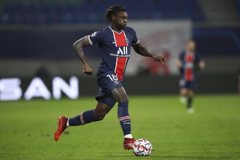 Moise Kean in action for PSG