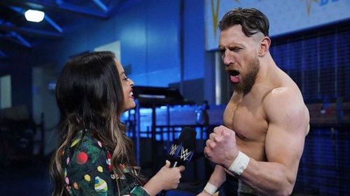 Daniel Bryan backstage with Kayla Braxton