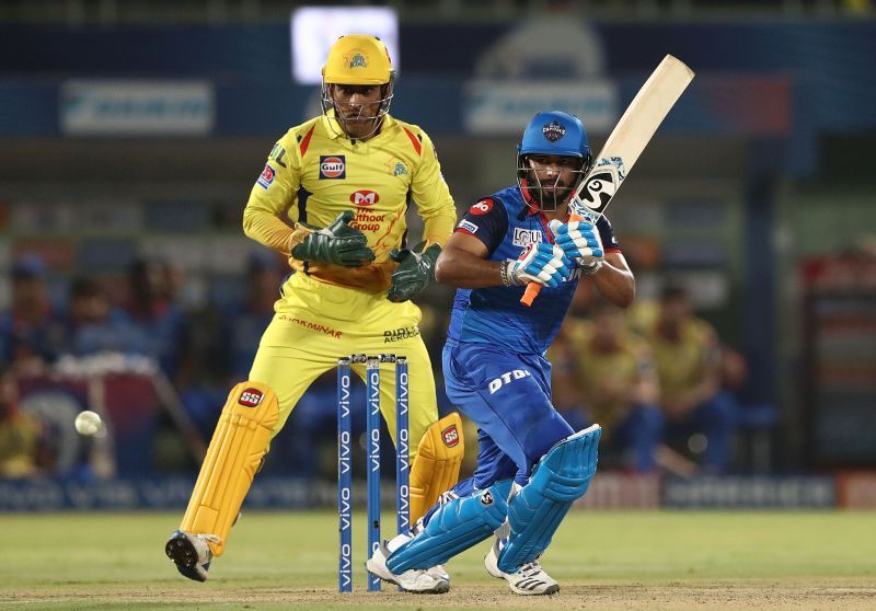 Rishabh Pant in action for the Delhi Capitals.