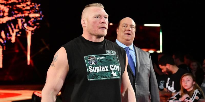 Paul Heyman with Brock Lesnar