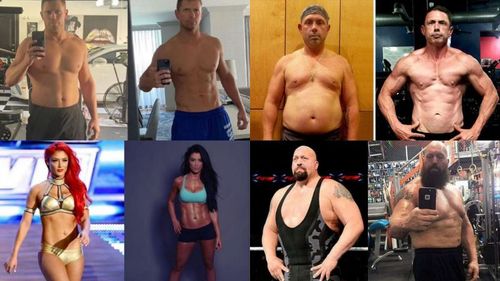 The Miz, Eva Marie, Michael Cole, and The Big Show