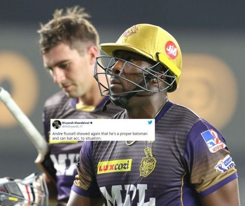 Andre Russell's cameo of 45 helped KKR post a fighting total