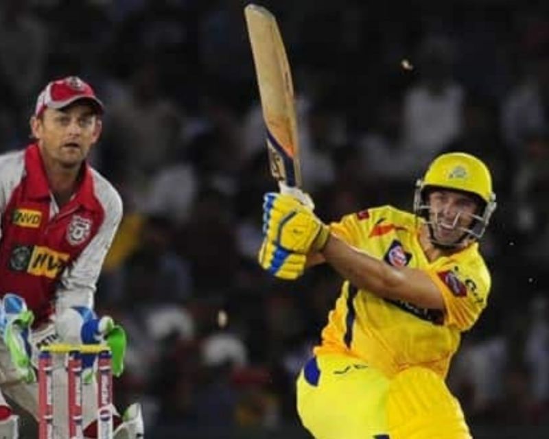 Michael Hussey's knock of 116 helped CSK score big against Kings XI Punjab.