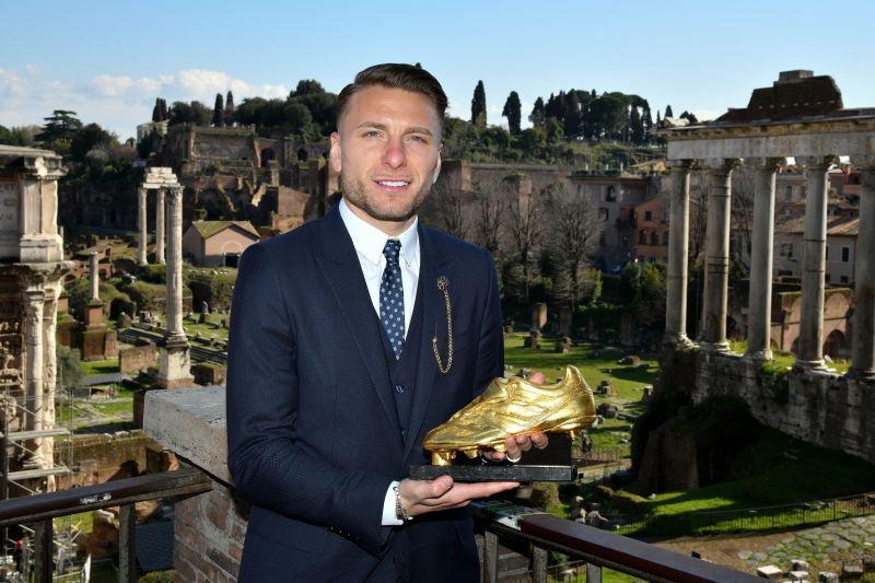 Ciro Immobile of SS Lazio won the Golden Boot Award