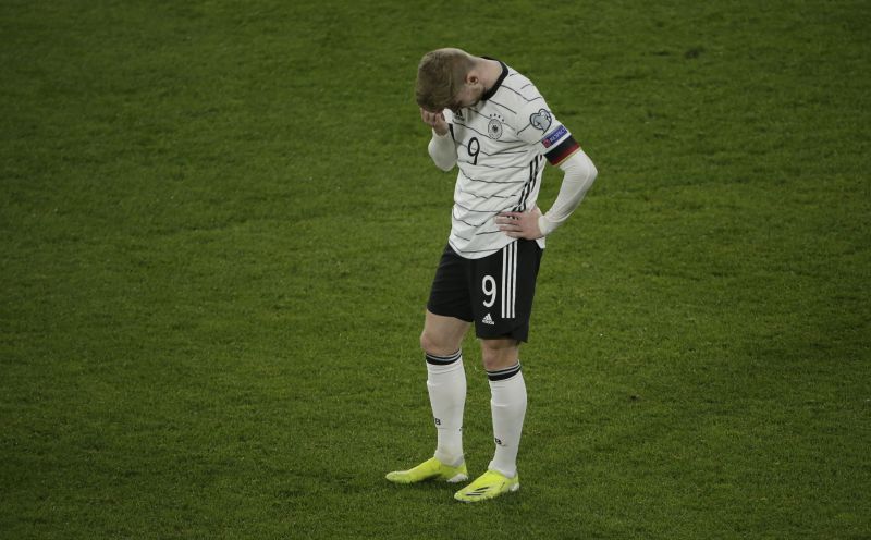 Timo Werner looks dejected