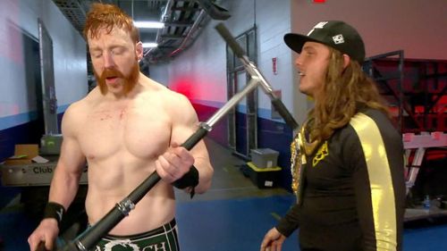 Sheamus attacked Riddle with a scooter before WrestleMania 37