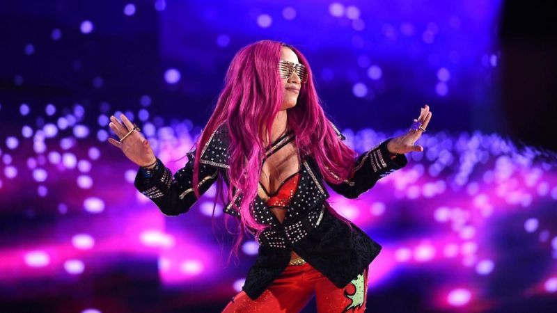 Sasha Banks at WrestleMania 32.