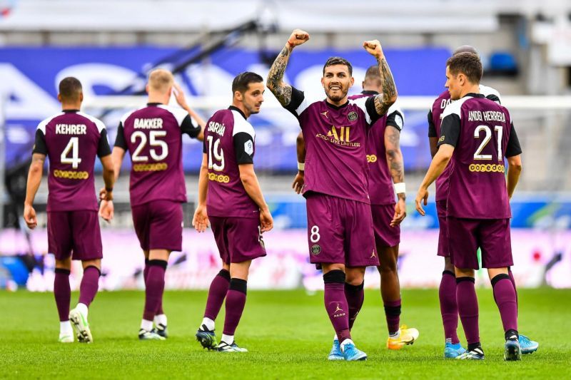 Leandro Paredes celebrates after scoring a goal