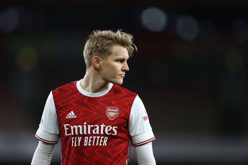 Real Madrid loanee Martin Odegaard playing for Arsenal