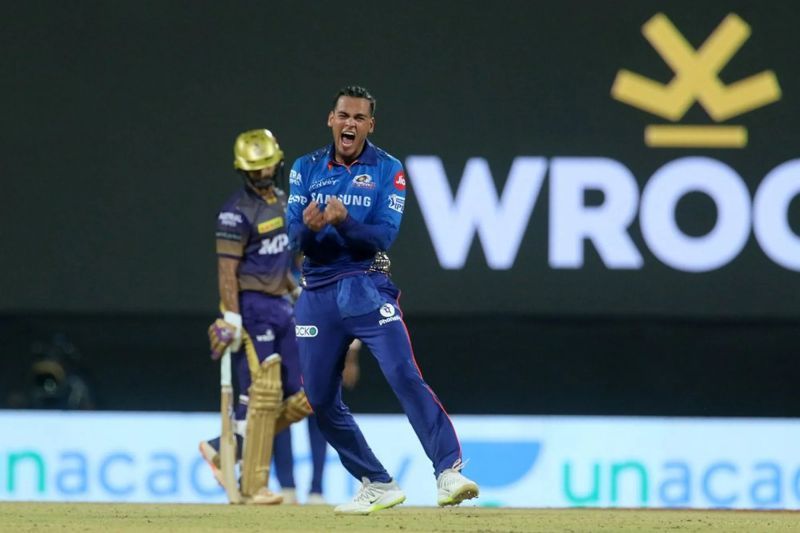 Rahul Chahar after dismissing his namesake. Pic: IPLT20.COM