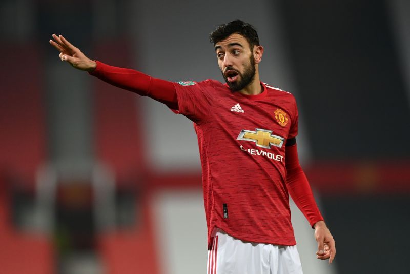 Bruno Fernandes in Manchester United colors