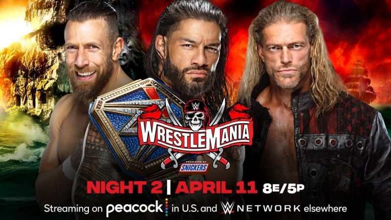 Match graphic for Roman Reigns vs Edge vs Daniel Bryan