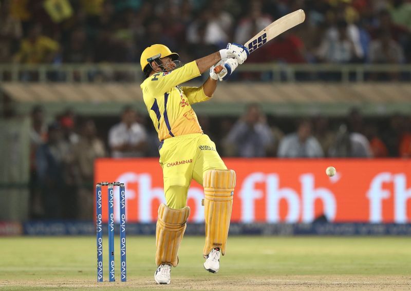 MS Dhoni in action for CSK