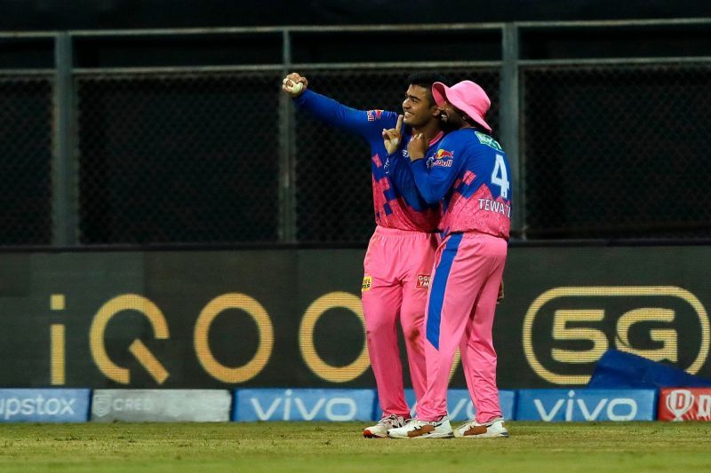 Riyan Parag and Rahul Tewatia wowed the fans with their unique celebration in IPL 2021 (Image Courtesy: IPLT20.com)