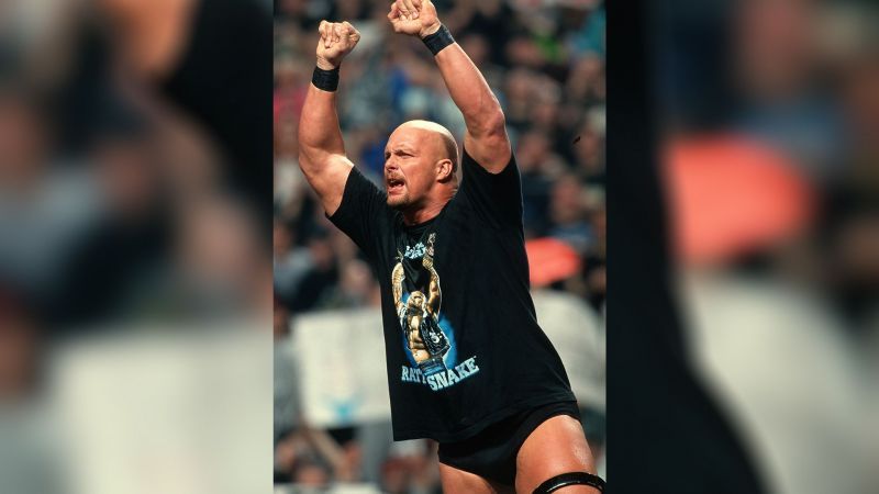 Stone Cold Steve Austin and The Rock had their first WrestleMania match at WrestleMania XV (Credit = WWE Network)