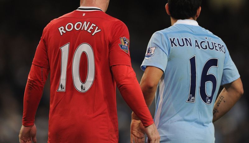 Wayne Rooney and Sergio Aguero