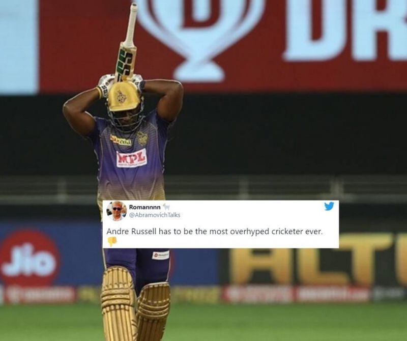 Andre Russell continues his lean patch of form in the IPL