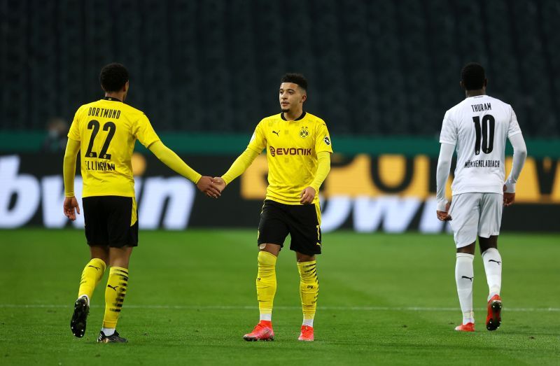 Jude Bellingham (left) has followed Jadon Sancho to Borussia Dortmund.