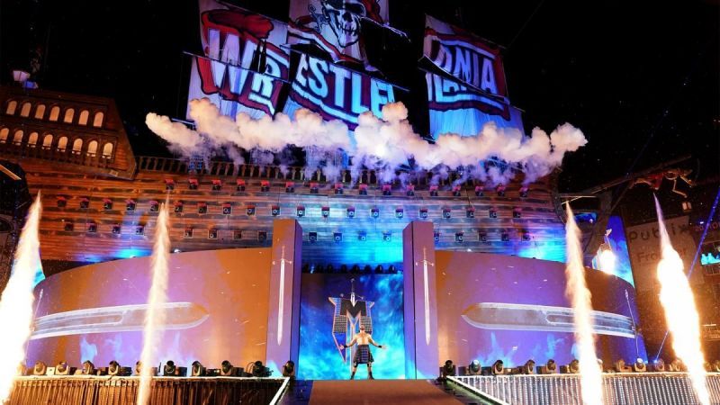 The 2-time WWE Champion making his entrance at WrestleMania.