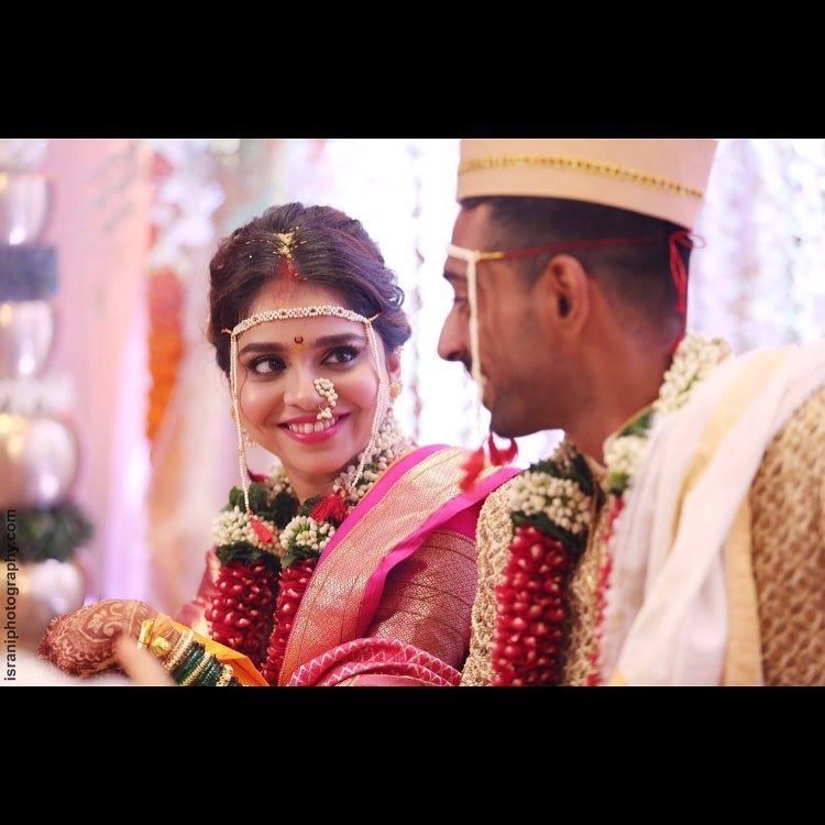 Dhawal Kulkarni&#039;s  with wife Shraddha Kharpude at their wedding ceremony