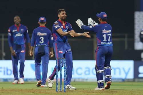 Avesh Khan celebrates a wicket. Pic: IPLT20.COM