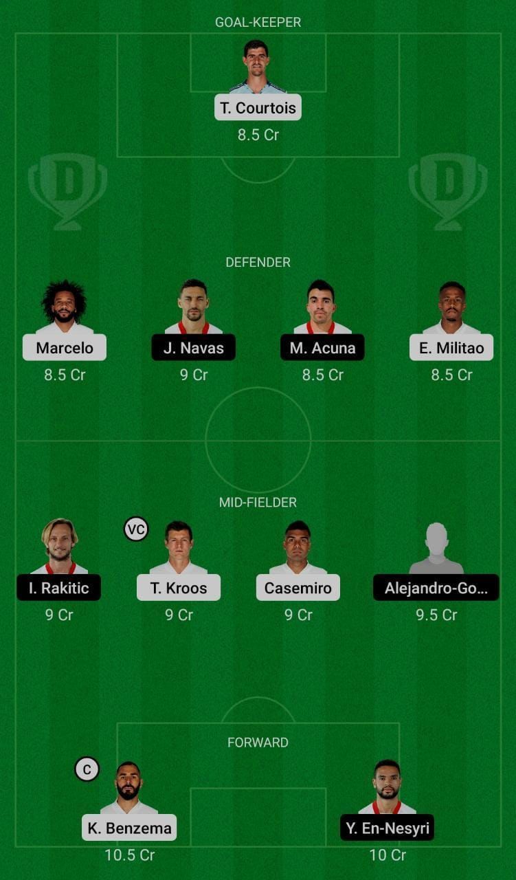 Real Madrid (RM) vs Sevilla (SEV) Dream11 Fantasy Suggestions