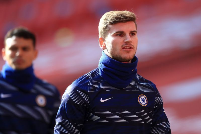 Timo Werner before a Chelsea game