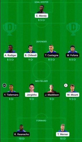 Chelsea (CHE) vs Leicestser City (LEI) Dream11 Suggestions
