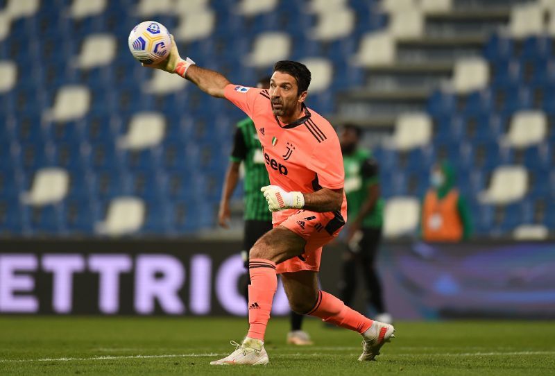 Buffon in action for Juventus