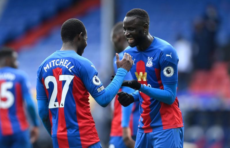 Mitchell(L) scored the winner for Palace against Aston Villa.