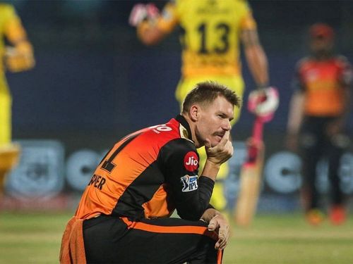 David Warner represented SRH in IPL 2021. Pic: IPLT20.COM