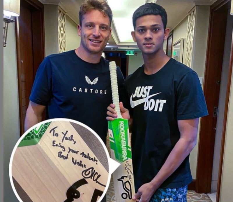 Jos Buttler (left) and Yashasvi Jaiswal Pic: RR/ Twitter