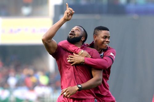 Shimron Hetmyer and Kieron Pollard (Credit: BCCI)