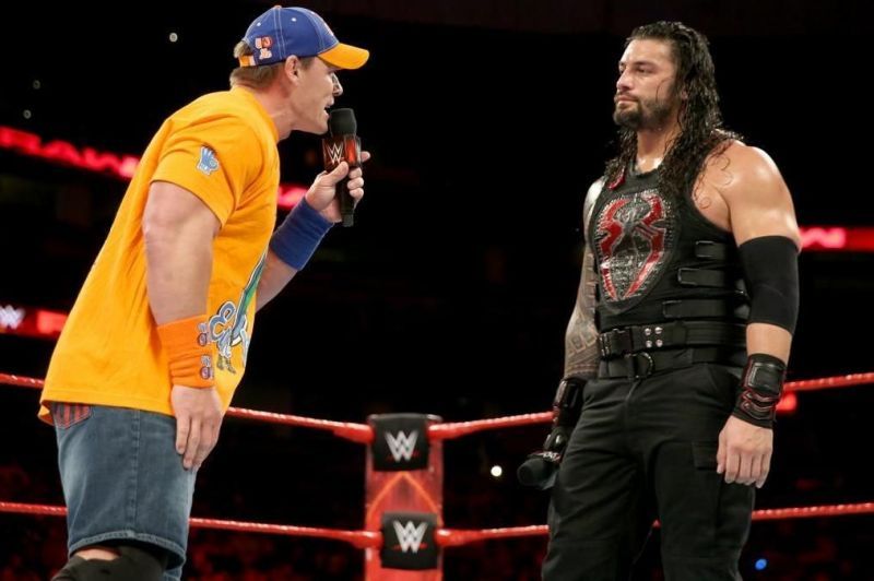 John Cena and Roman Reigns had an intense promo in August 2017.