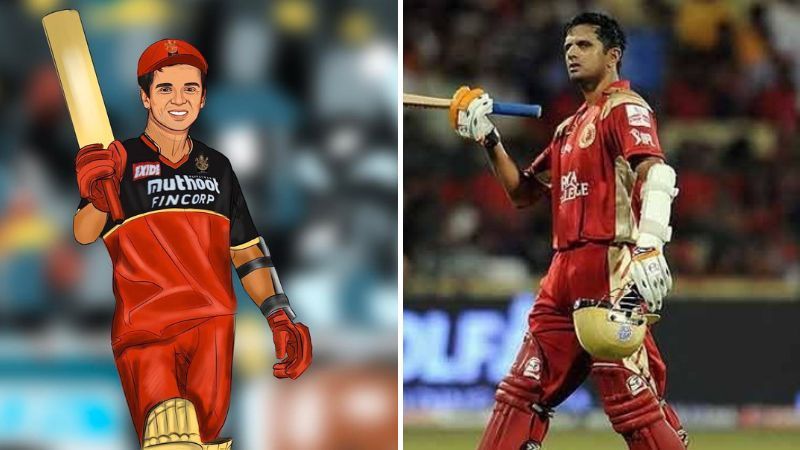 Rahul Dravid in the 2021 RCB Kit (Image credit: Twitter)