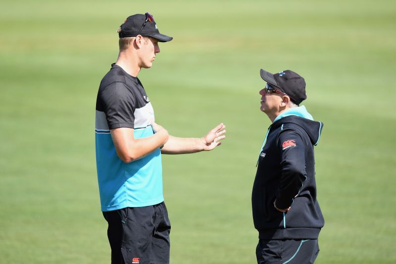 Kyle Jamieson during a chat with Gary Stead (Credit: Getty Images)