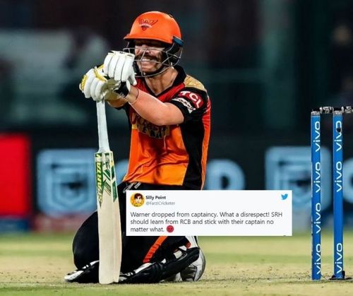 SRH fans are furious with the team management's decision to axe David Warner from captaincy