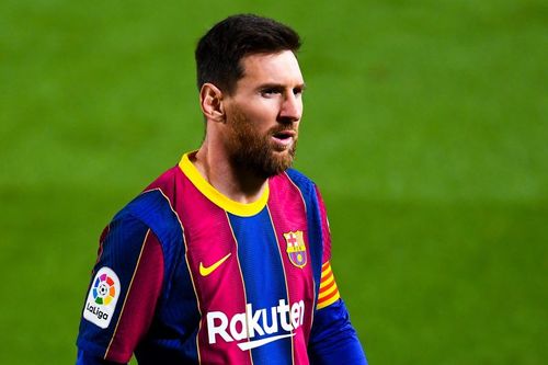 Lionel Messi in Barcelona colours