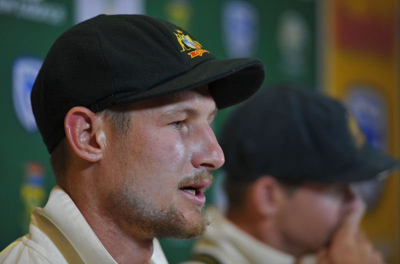 Cameron Bancroft in a press conference after the Newlands Test