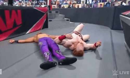 The match between Humberto Carrillo and Sheamus was cut short due to an injury