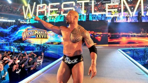 The Rock at WrestleMania 28 (Credit: WWE)