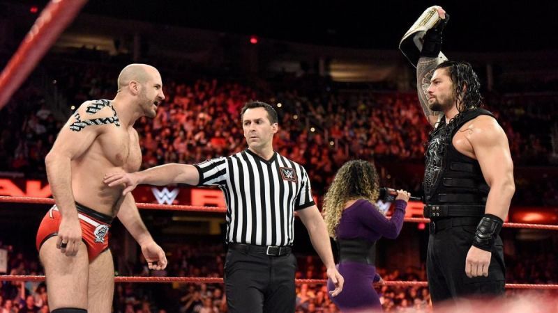 Cesaro and Roman Reigns have faced each other twice on WWE's main roster