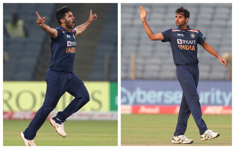 Shardul Thakur and Bhuvneshwar Kumar are two bowlers who have struggled to find their groove. (Getty)