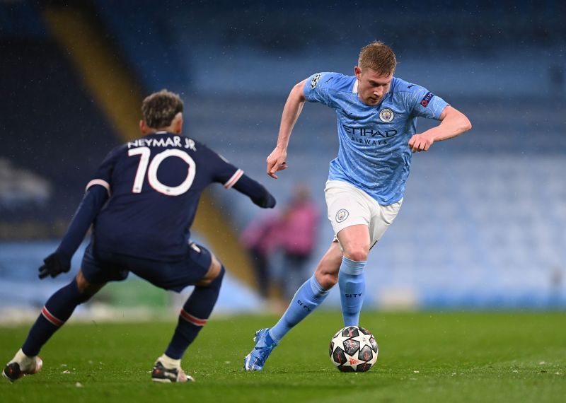 Kevin De Bruyne has been used as a centre forward by Pep Guardiola this season