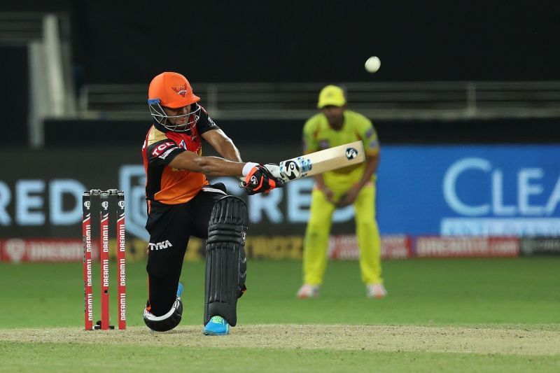 Priyam Garg in action during IPL 2020. (Image Courtesy: IPLT20.com)