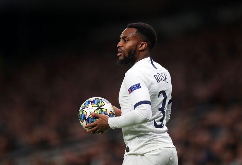 Danny Rose playing for Spurs in the Champions League. (Photo by Catherine Ivill/Getty Images)