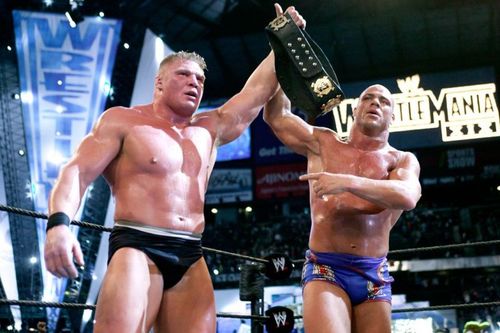 Kurt Angle and Brock Lesnar